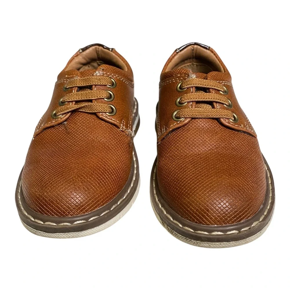 Ashford Hayes Boys Brown Oxford Dress‎ Shoes Size 5 M Textured Formal SU